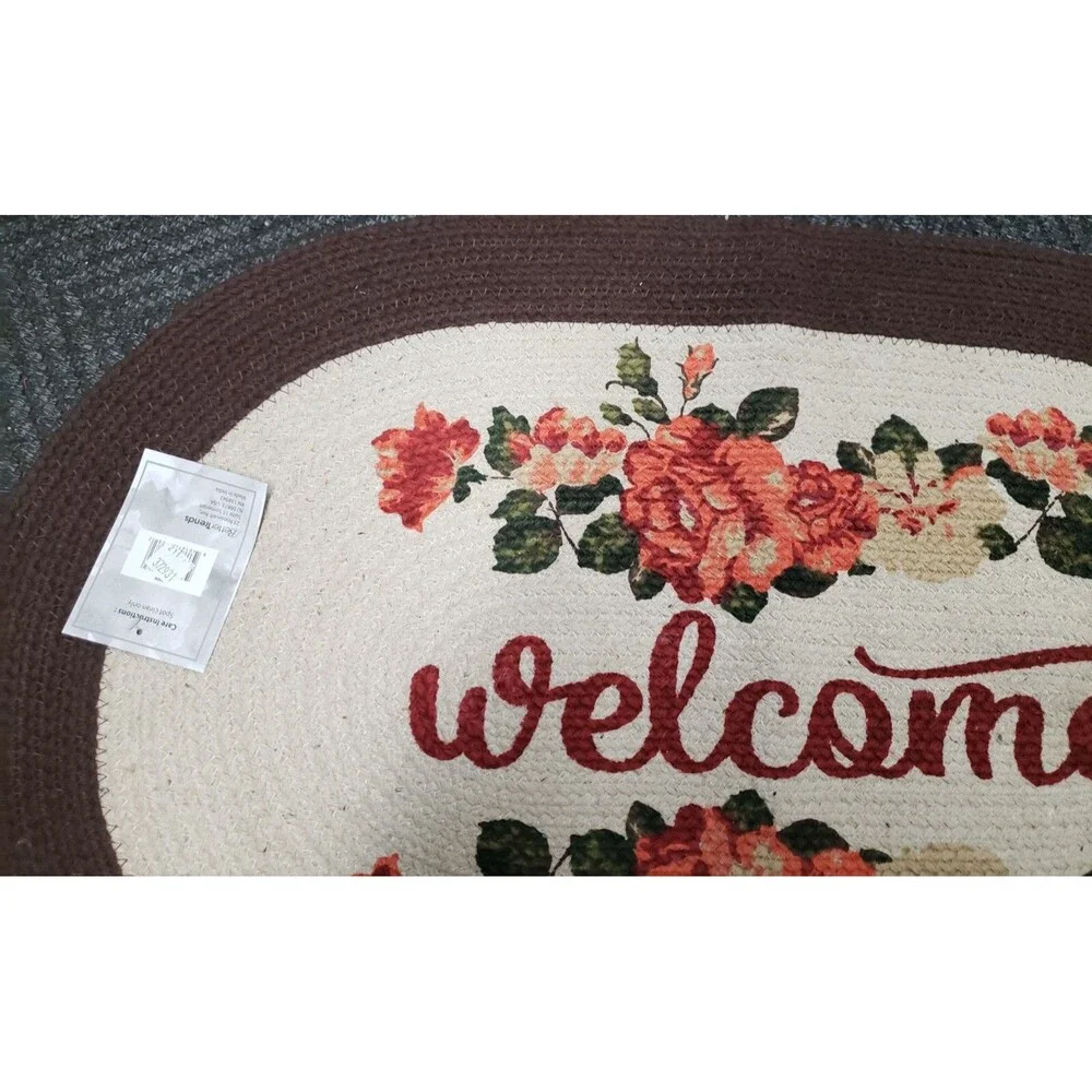 Large Oval Braided Runner Floor Rug (21